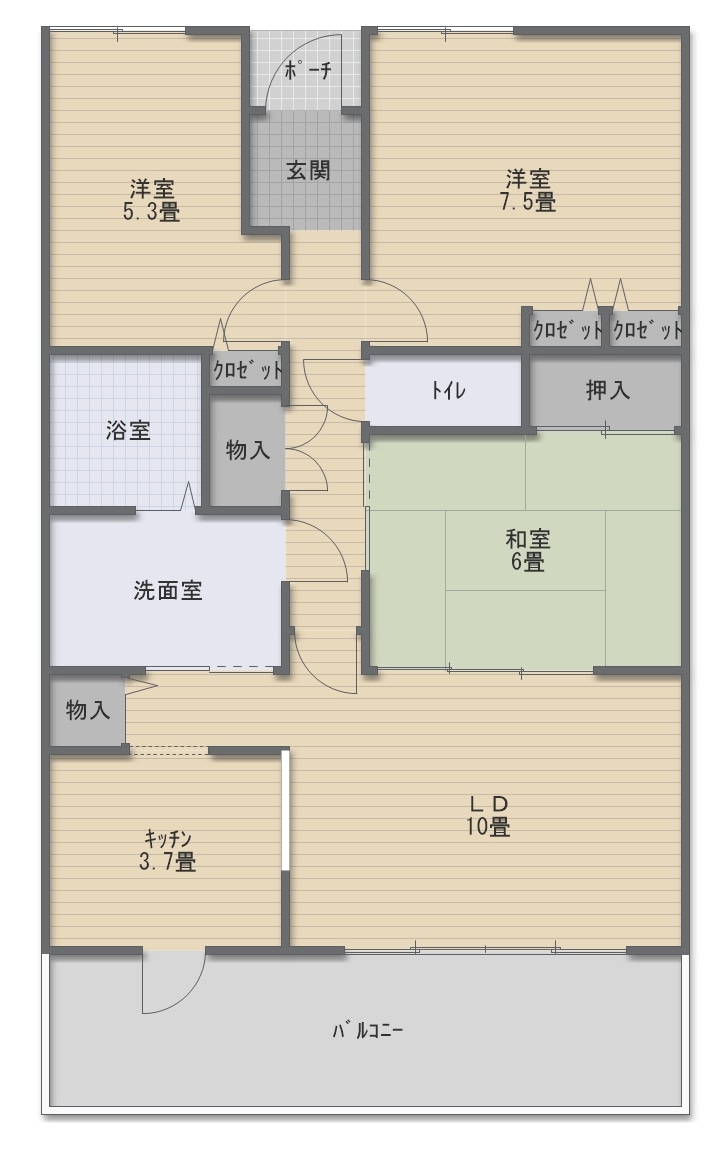 不動産広告用の間取り図（間取図）を作成します 低コストでもプロ品質！見やすい間取り図を迅速作成 イメージ1