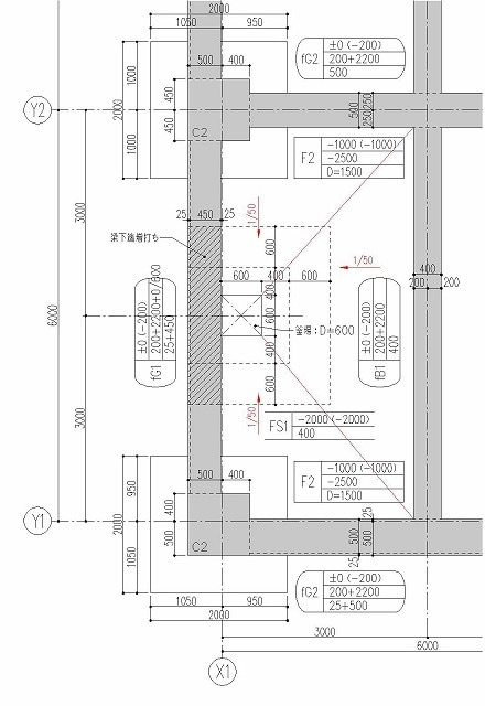平面詳細図面、躯体図等の修正業務を行います 大手ゼネコンでの現場常駐、支店勤務での作図経験を活かします。 イメージ2