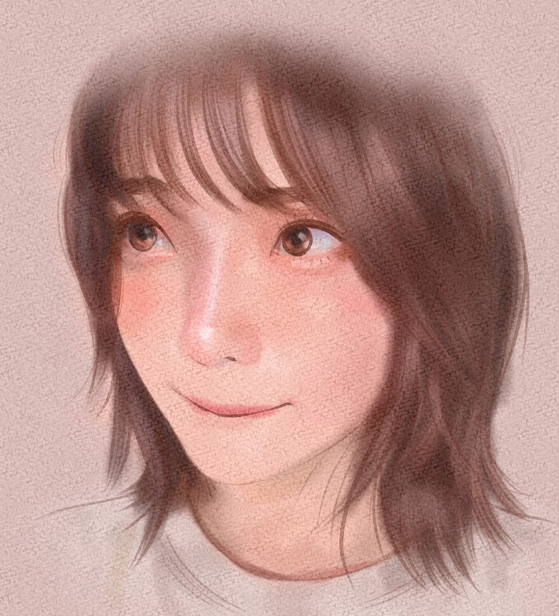 キャンバスのような質感のある似顔絵を描きます シックで温かみのある落ち着いたイラストをどうぞ。 イメージ3