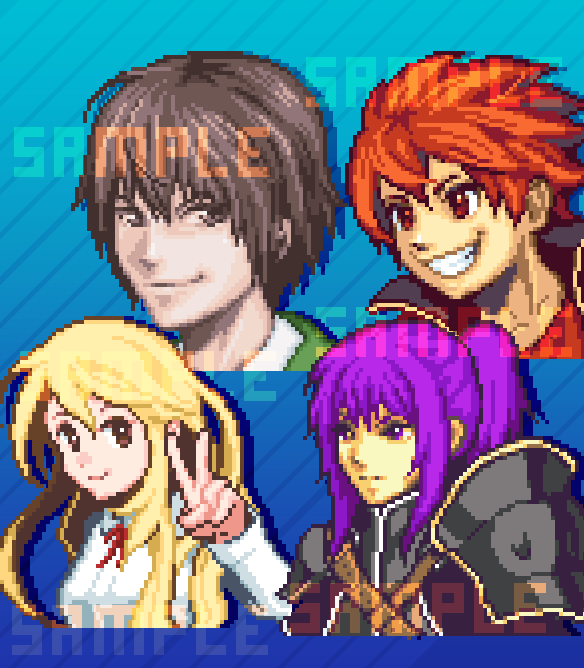 ドット絵で顔グラフィック制作します アイコンやゲームのグラフィックに イメージ2