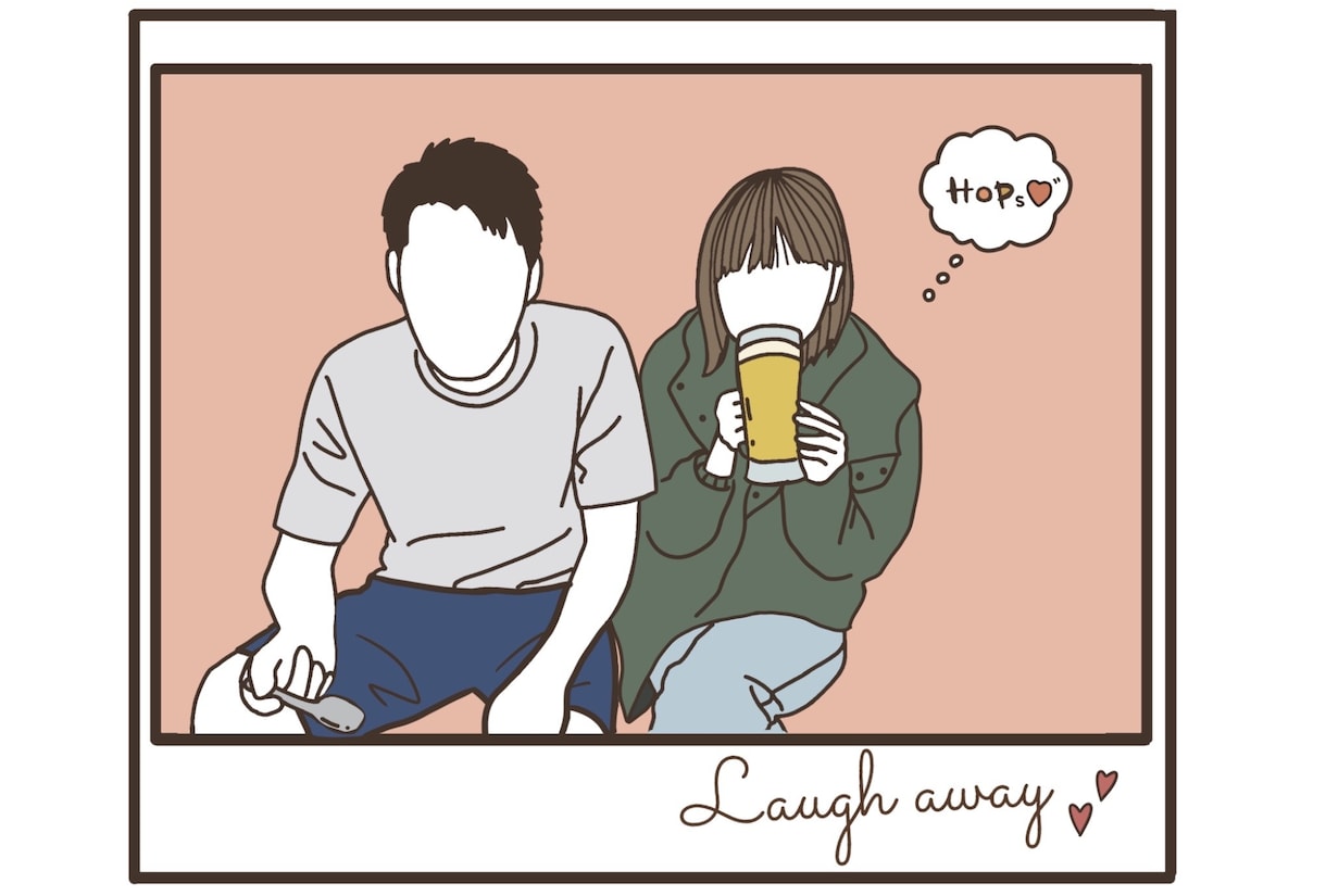 お写真をお洒落なカラーシルエットにします お気に入りのポーズで可愛いシルエットイラストを♡ イメージ2