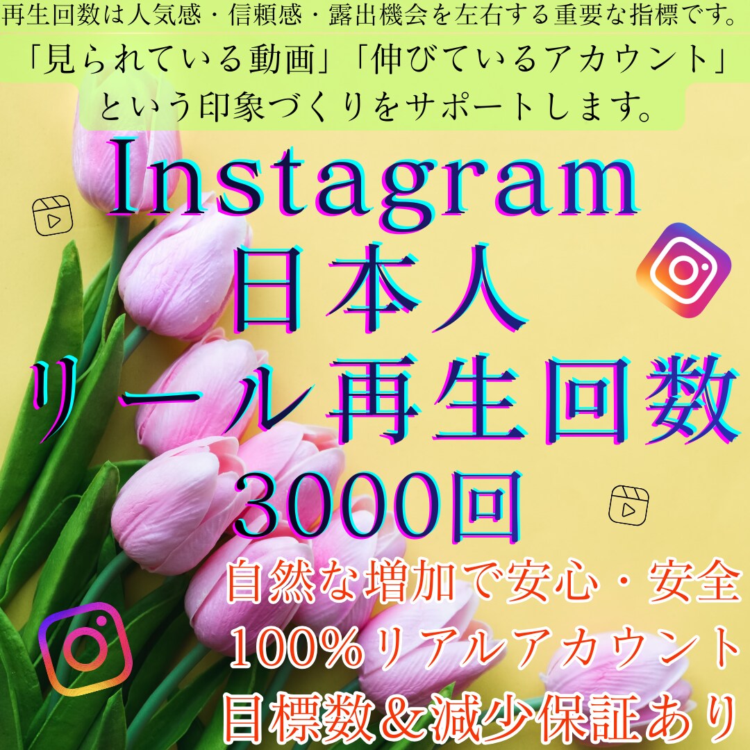 インスタ リール 再生 3000回 増やします 高品質 ⭐ 保証有⭐Instagram 運用 ⭐ SNS ⭐ イメージ10