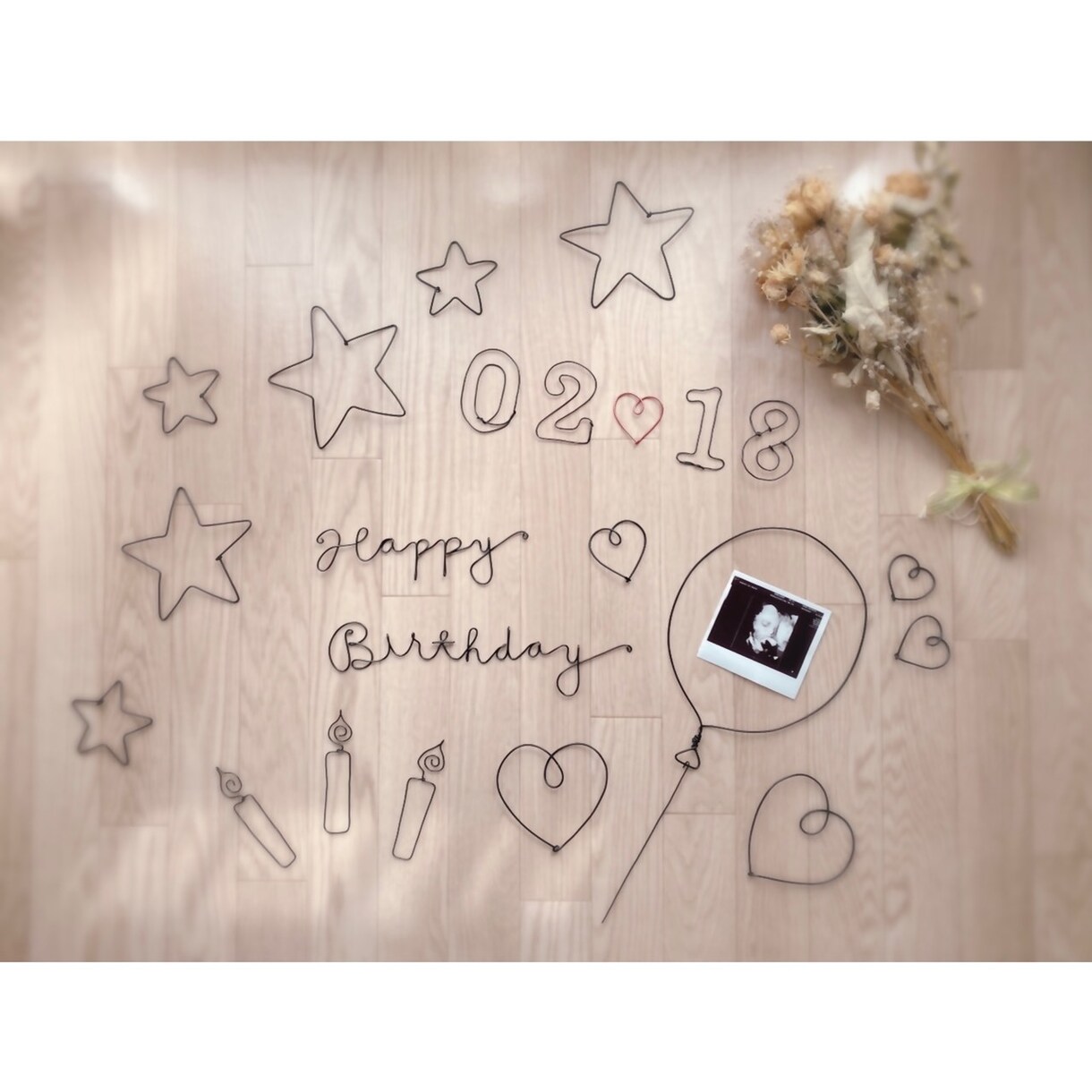 大切なお子様の誕生日をワイヤーアートで祝います Instagramで話題のワイヤークラフト イメージ2