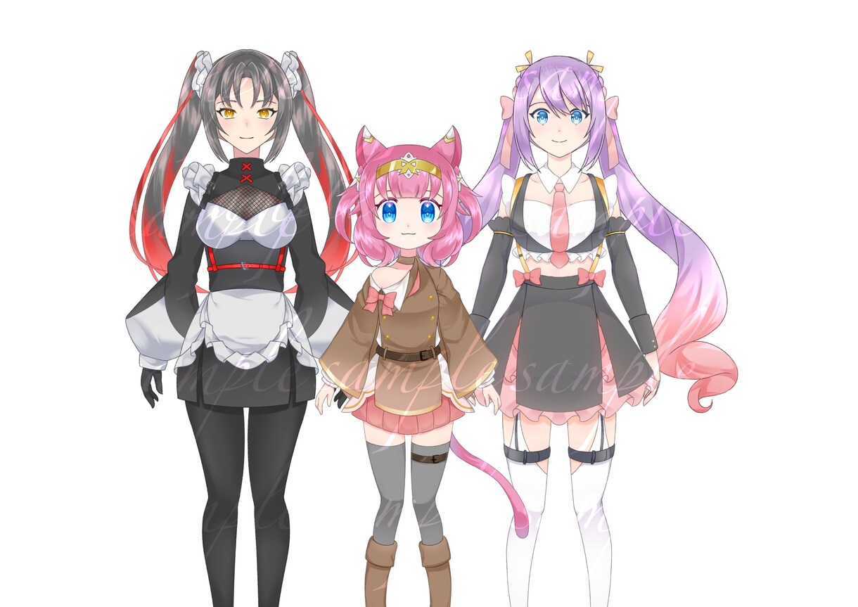 ふわふわ動くVtuber作成します キャラクターデザインからモデリングまで全てサポート イメージ4
