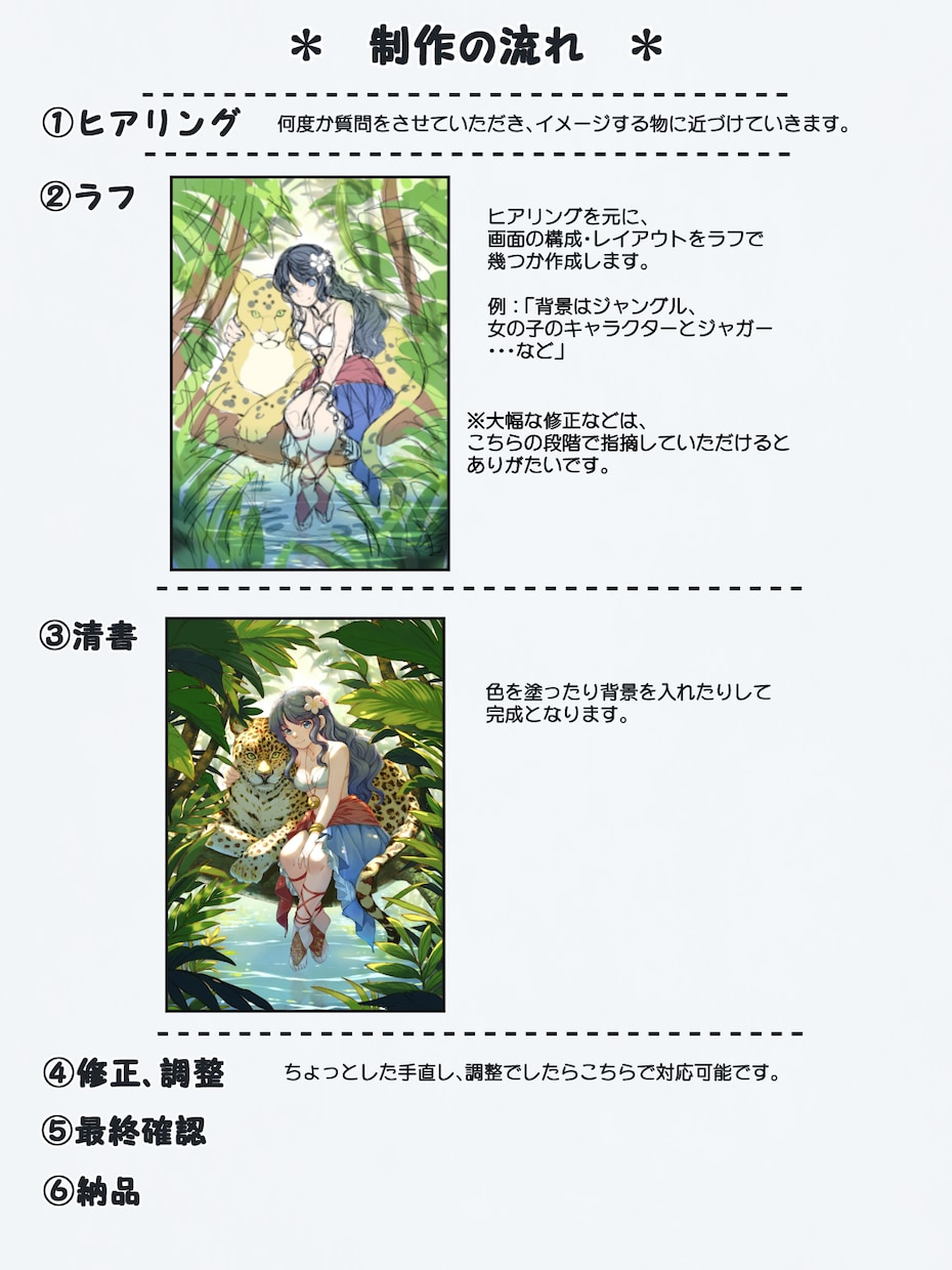 ほんわか可愛い背景付きイラストを描きます ■動物や女の子等の登場する暖かいイラスト■ イメージ2