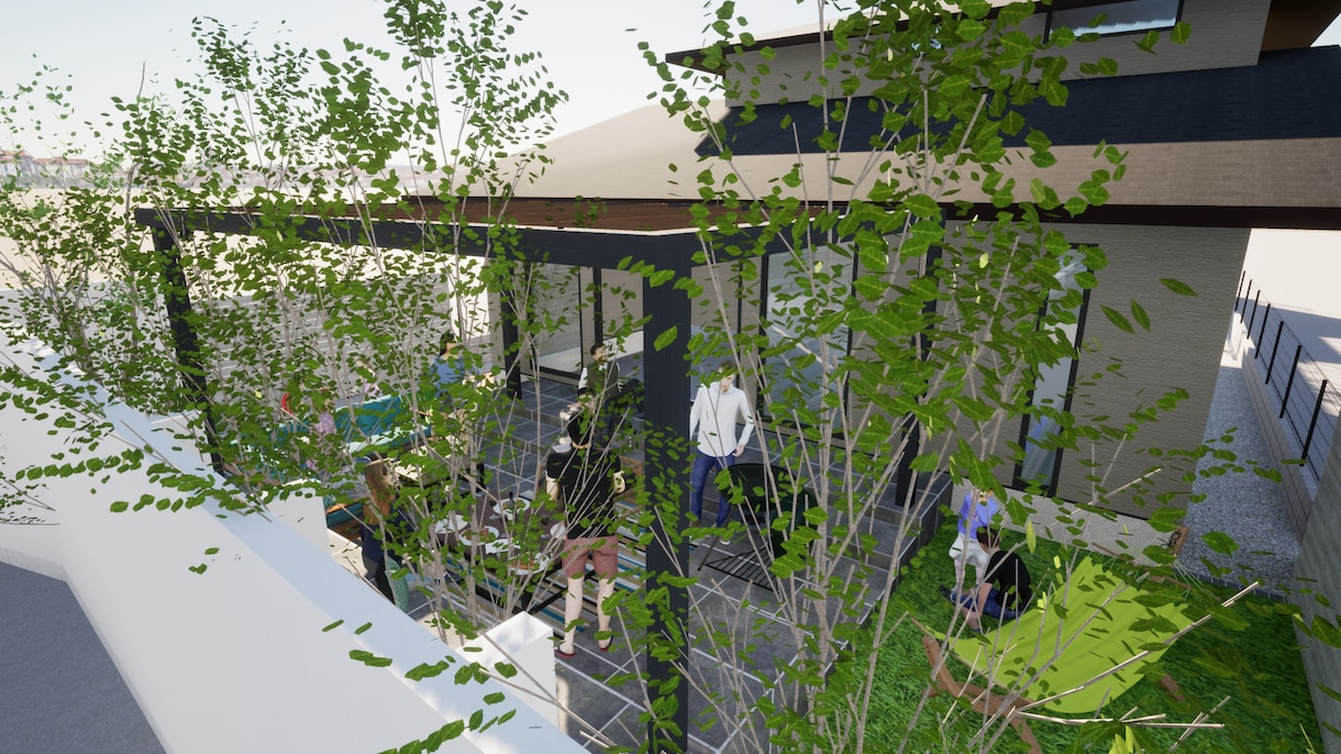 戸建て営業さん必見！建物外観＋外構パース作成します お客様の心をつかむ！競合他社と差がつくプレゼンで成約率ＵＰ！ イメージ9