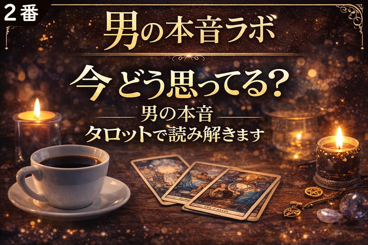 彼の本音を男目線＋タロットで占います 男性が言葉にしない本音を男目線で読み解きます イメージ2