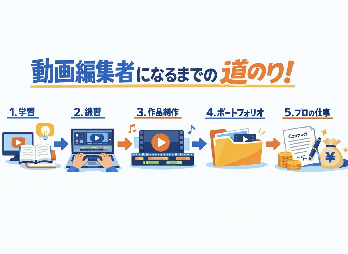 動画編集始めたい方へ！失敗しないやり方を教えます 動画編集でお金をもらえるまでのリアル イメージ1