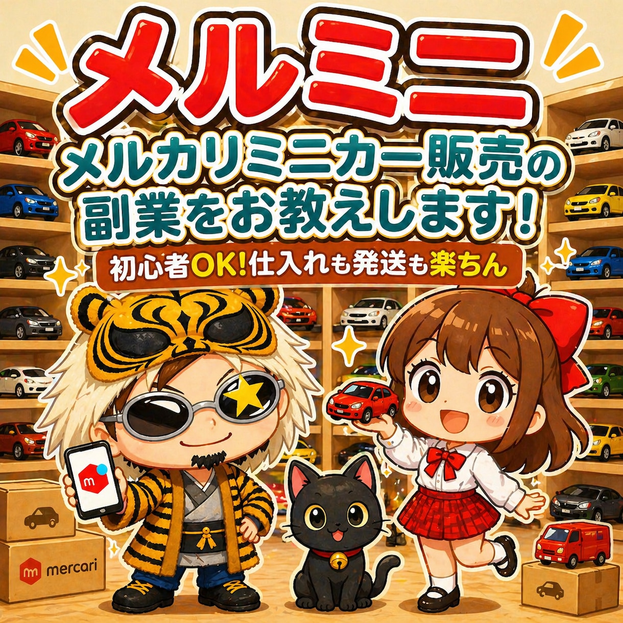 新作）メルカリ☆ミニカー販売のノウハウを伝授します お家でできる♪簡単仕入♪おもちゃを売って副収入を得よう！ イメージ1