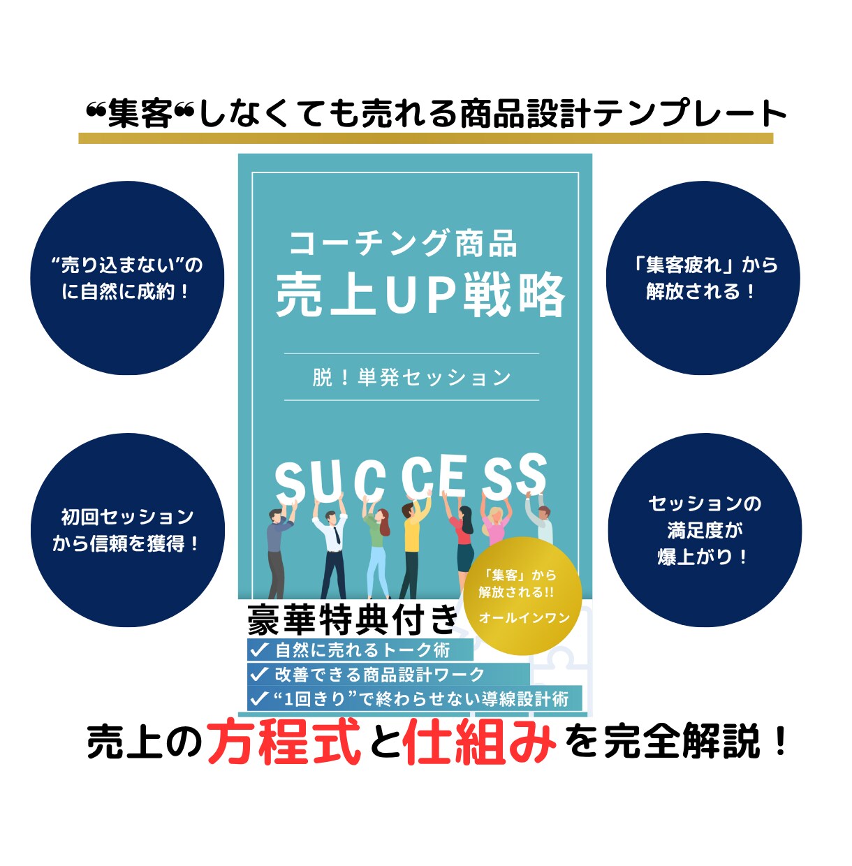 売上UP！コーチング商品安売りから抜け出せます 【安定的に収益化したいコーチ向け】商品設計〜販売まで完全網羅 イメージ1
