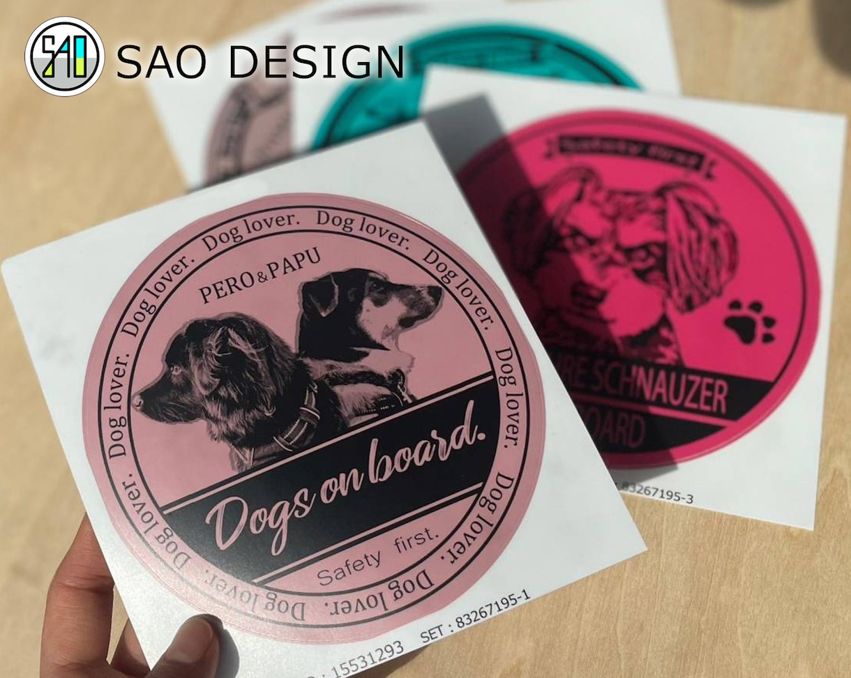 愛犬オリジナルカーステッカーお届けします ペットの写真で製作！プレゼント・アウトドア・キャンプ用品に イメージ2