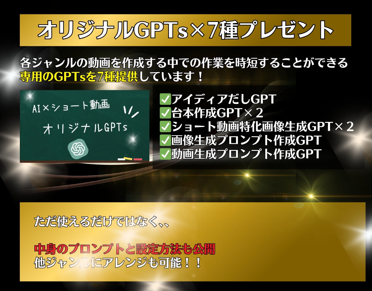 AI×ショート動画完全攻略ガイド教えます 【GPTsプレゼント】属人性なし簡単動画作成で誰でもAI副業 イメージ5