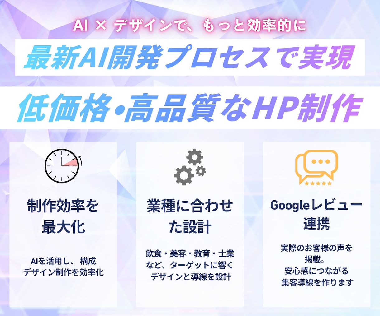 売上を伸ばすHP✕Googleクチコミ連携をします 飲食店・整体・塾・サロン・士業専門のスマホ特化型HP制作 イメージ2
