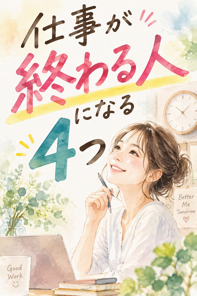 要領悪いを卒業 時間内に仕事終わるコツ4つ教えます 仕事ができる人認定？！【PDF7枚+行動計画表サンプル付き】 イメージ1