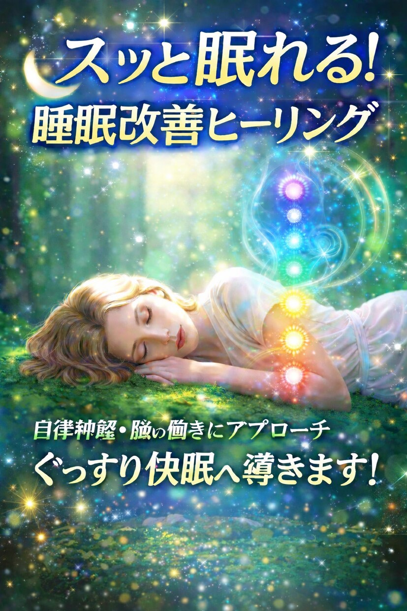 3日間。遠隔で睡眠の悩み対策の1つが受けられます チャクラの流れを整えて朝の目覚めが軽やかに変わります イメージ1