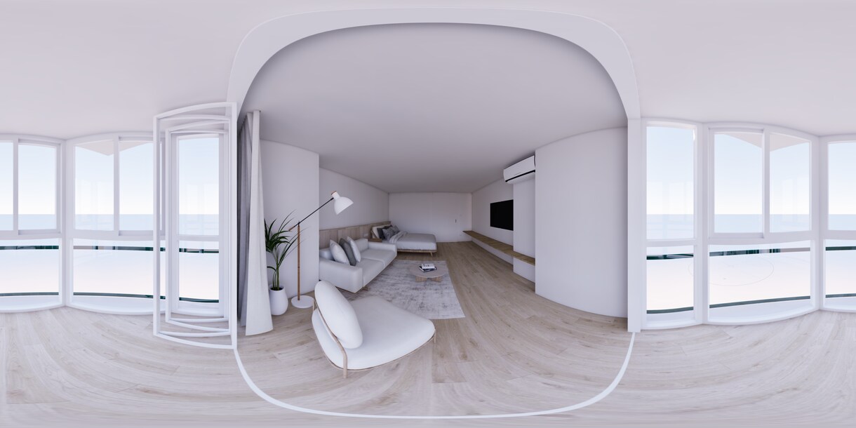 建築パノラマVR360°ラフモデルを作ります 計画初期段階やイメージの確認用のラフモデル作成。 イメージ5
