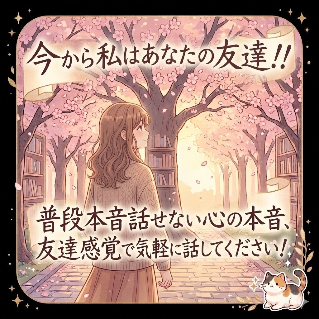 今から私はあなたの友達！！ます 普段本音話せない心の本音、友達感覚で気軽に話してください！ イメージ1