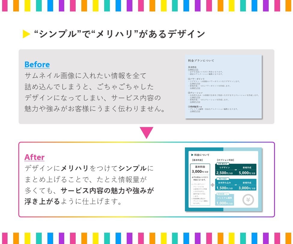 魅力や強みがより伝わるココナラ出品画像を作成します パワポで作成！"シンプル"で"メリハリ"があるデザイン！ イメージ4