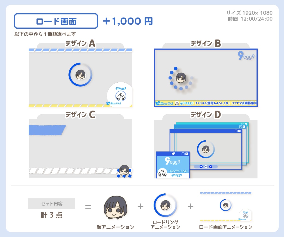 ゆるい【目ぱち】アニメーション描きます 待機画面に使える！ゆるいアニメーション素材です。 イメージ5