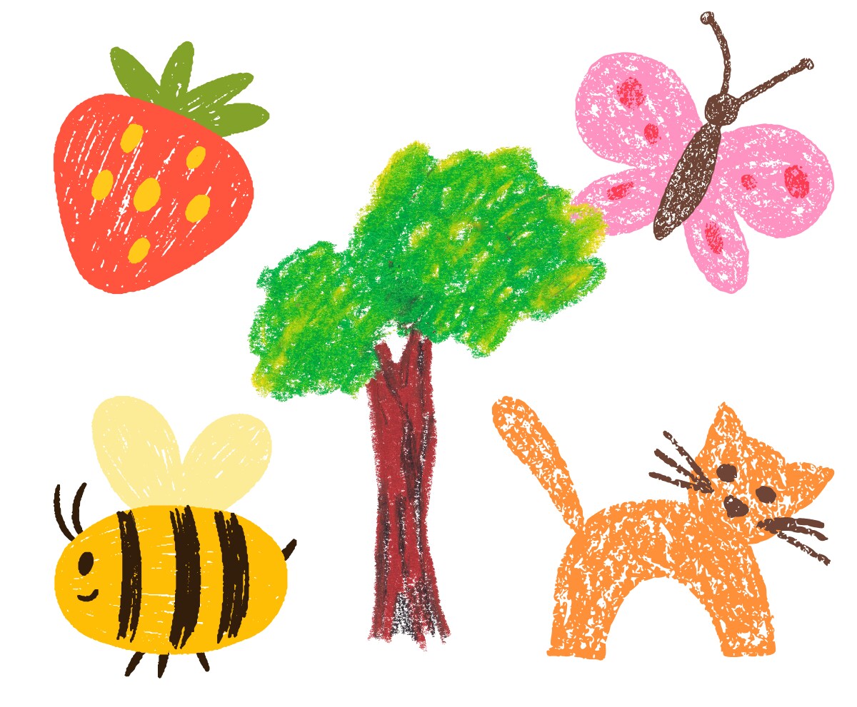 クレヨンで書いたイラストを作成します 子供向けのかわいい手描きのイラストを作成します♪ イメージ1