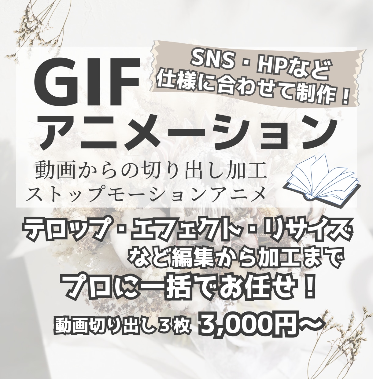 GIFアニメーションを用途に合わせて制作します SNSやHPに使える「動く素材」！細かい仕様の調整もお任せ！ イメージ1