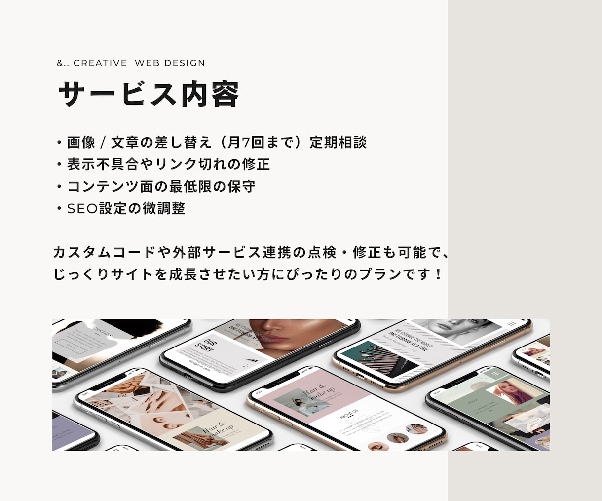 月額スタンダード◆定期更新と改善をサポートします 定期更新でしっかりサポートしてほしい方向け イメージ3