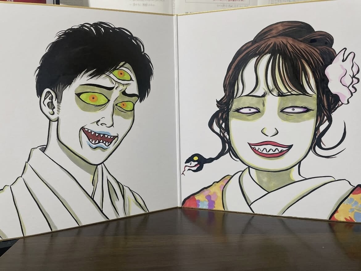 人物やペットの似顔絵を描きます 妖怪化似顔絵をオーダーメイド。 イメージ4