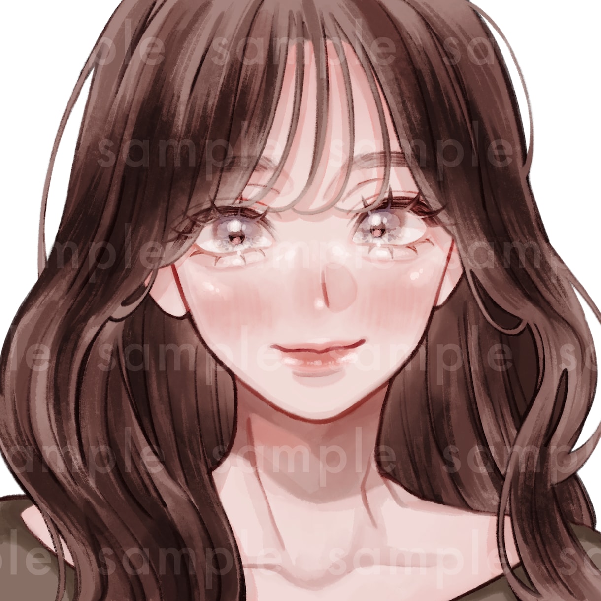 女の子のアイコンイラスト制作いたします SNSアイコンなど、お気軽にご相談ください! イメージ2