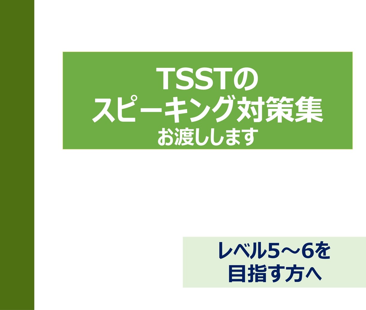 TSSTのスピーキング対策集をお渡しします TSSTのスピーキング試験対策に イメージ1