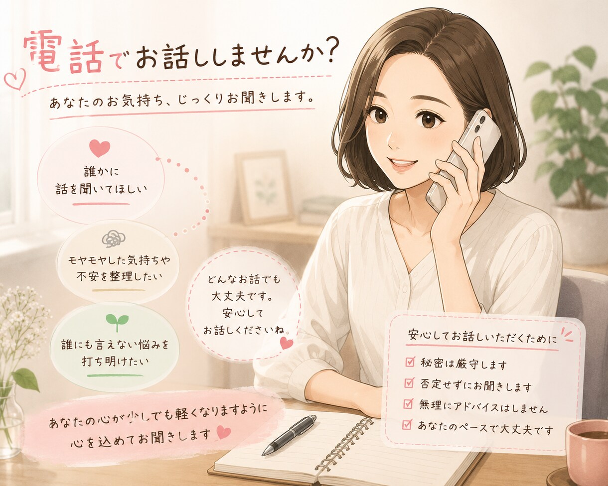 私はあなたの味方です。何でも聞きます 2分でも大丈夫です☺️お話ししてみませんか？ イメージ1