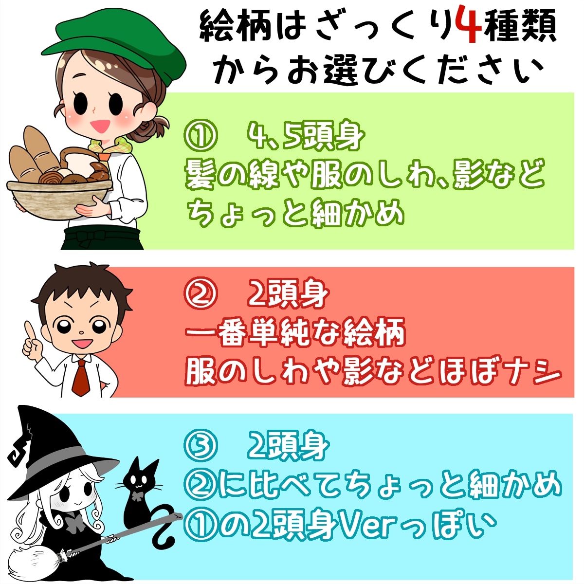 デフォルメ可愛い人物イラストカットお描きします webやチラシやPOP、挿絵などにご利用ください！ イメージ3