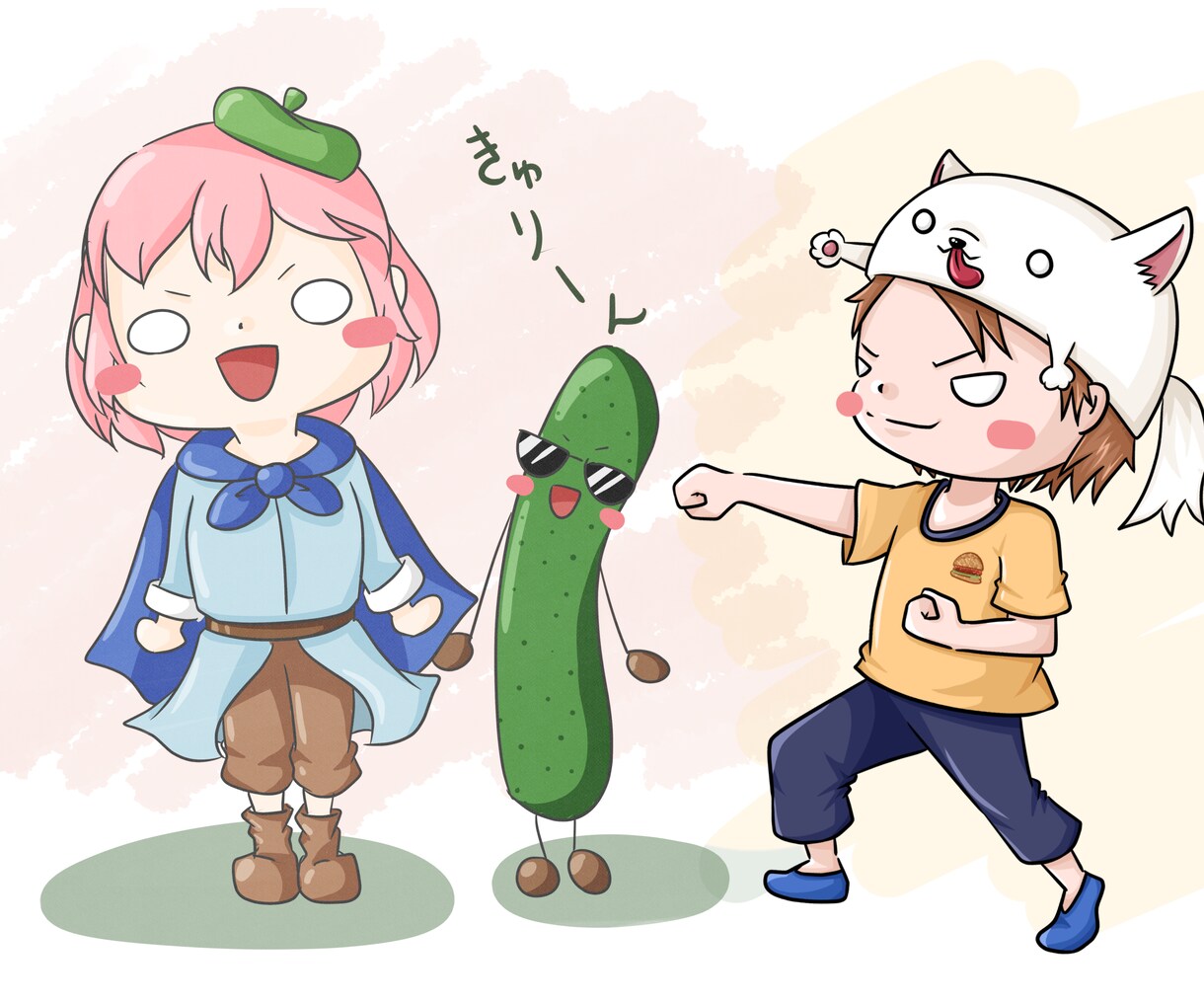 商用OK！ゆるかわいいSDイラスト描きます サムネやスタンプにも！ほんわか可愛いシンプルなイラストです♪ イメージ6