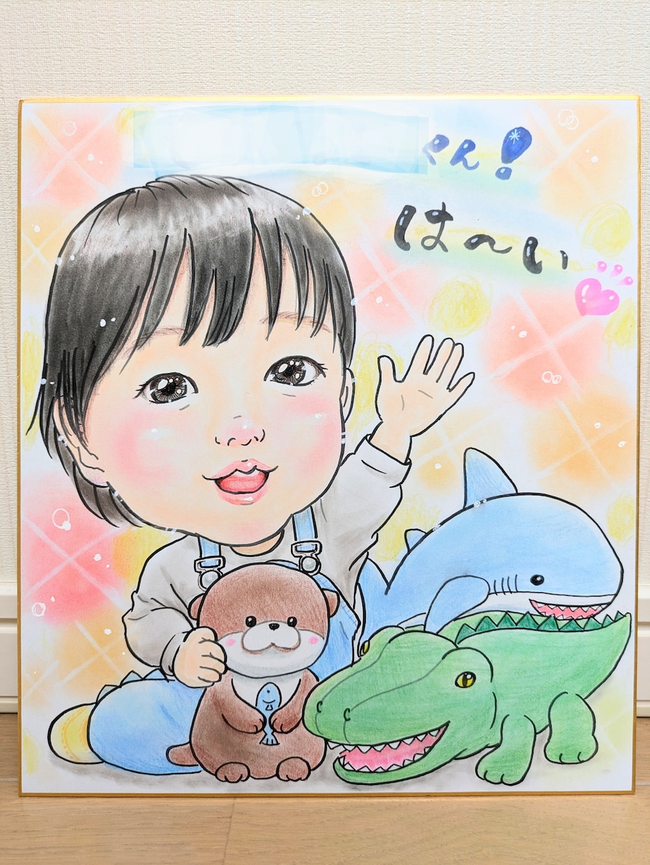 明るく優しい雰囲気の似顔絵を手描きいたします 水彩絵の具や色鉛筆でリアルかつ可愛らしいくお描きします イメージ2