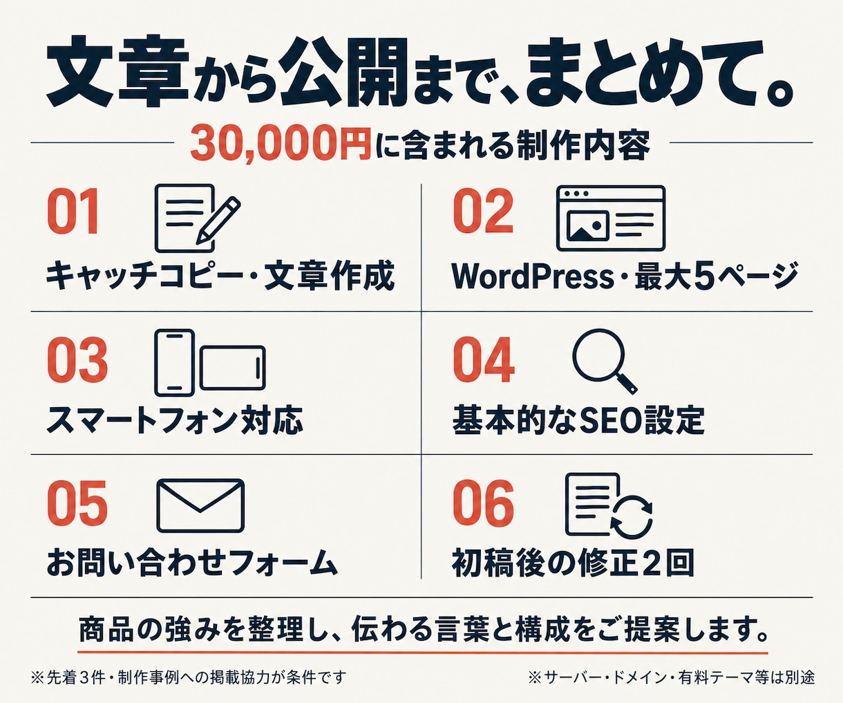欲しいを引き出すホームページを制作します 文章も構成もお任せ！選ばれる理由が伝わるサイトへ イメージ2
