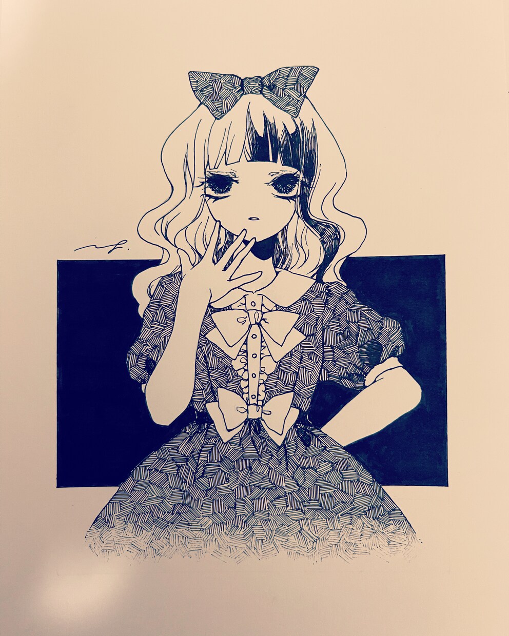 モノクロで創作ロリィタファッションの少女を描きます どこか陰鬱だけど、かわいい世界を。 イメージ6
