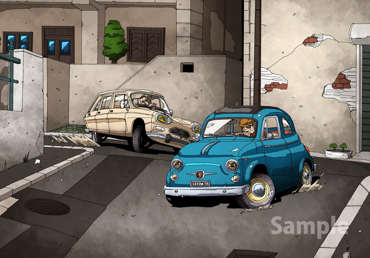 自動車のオーダーイラスト制作いたします おしゃれで爽やかなタッチで描きます イメージ5
