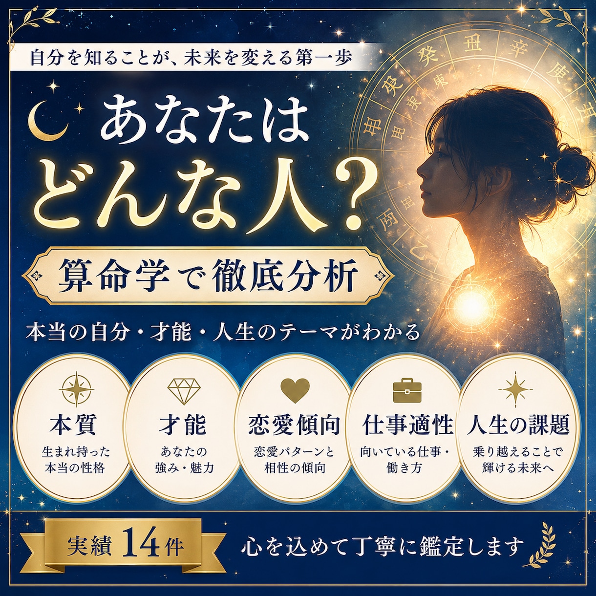 1番おすすめ　算命学であなたを徹底に分析鑑定します 性格、環境、エネルギー量、光と闇、適正などとにかく深く分析 イメージ1