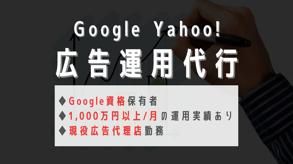 現役WEBマーケターが検索広告の運用代行します 「成果が出ない」「広告運用の仕方が分からない」という人へ！ イメージ1