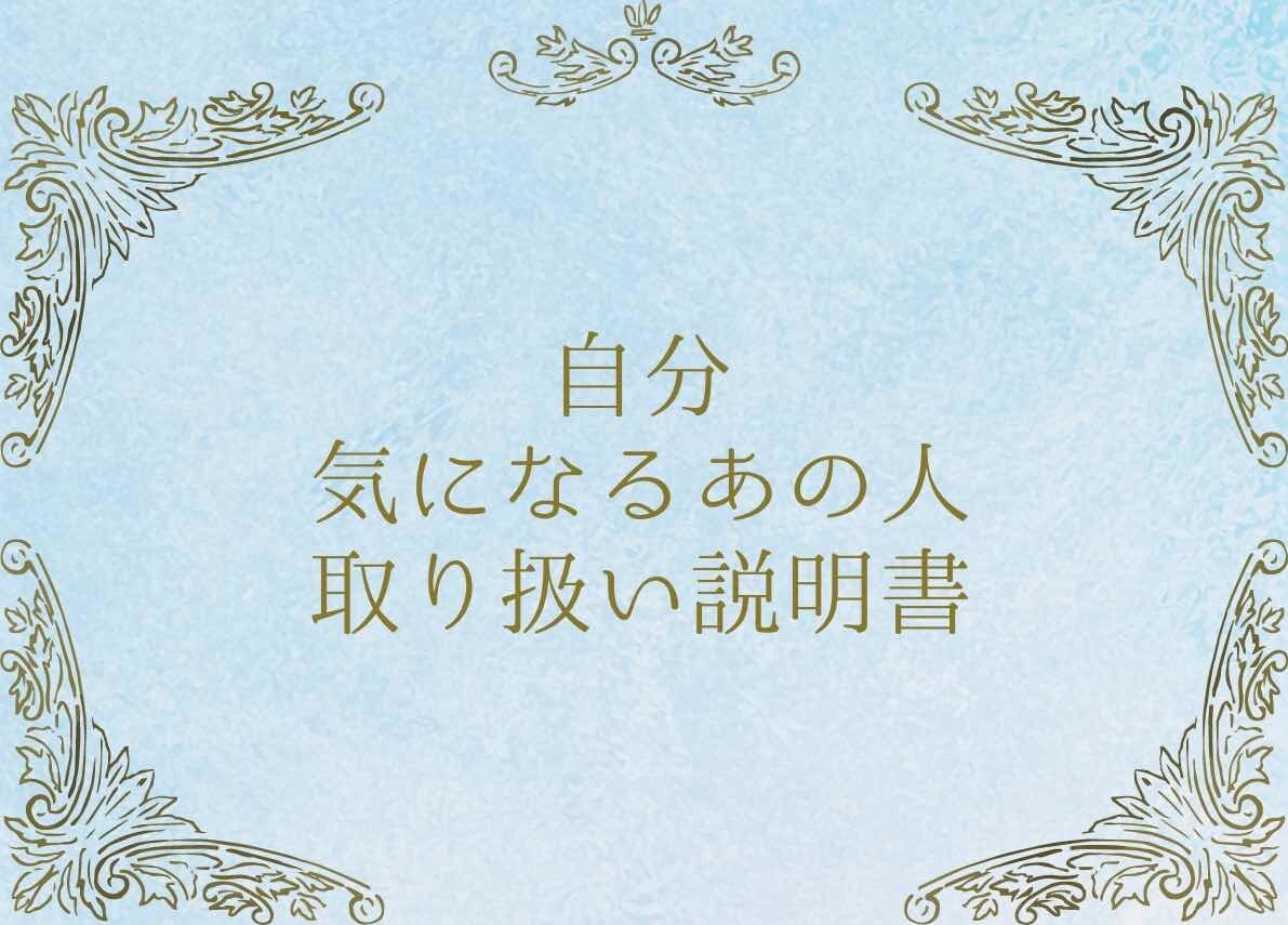 あなた、気になるあの人の【トリセツ】お作りします 10名様限定¥4000→¥2000！10項目20種類以上♪ イメージ1
