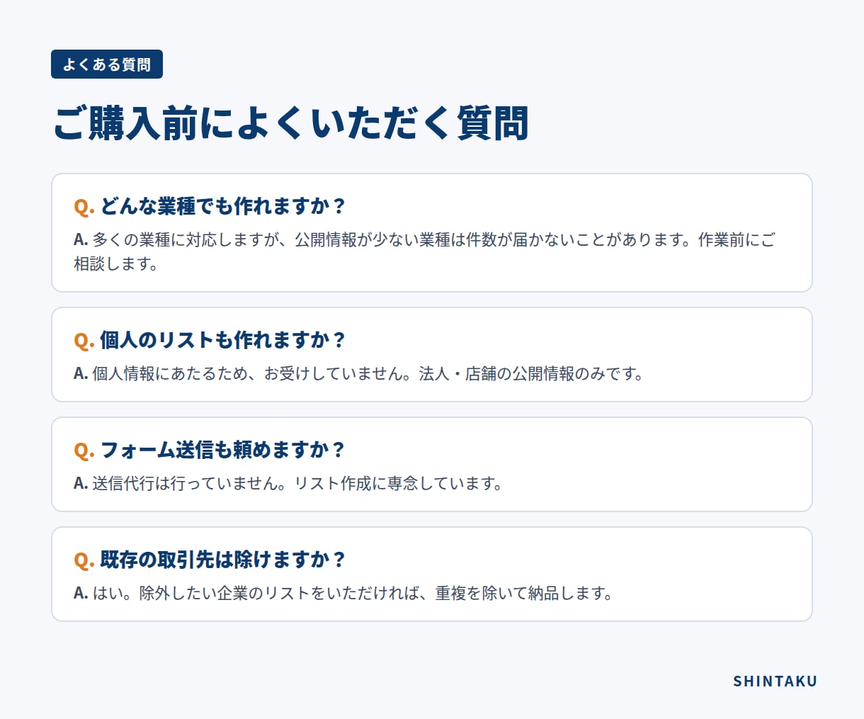 問い合わせ先まで確認した営業リストを作成します 問い合わせ先URL・メール付き｜300社3,000円 イメージ6
