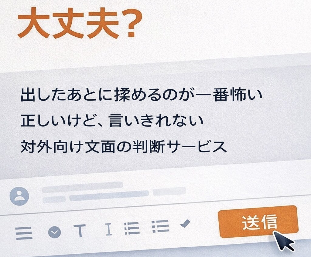 提出前チェック】対外メール／文面の事故を防ぎます その文面、そのまま外に出して大丈夫？ イメージ1