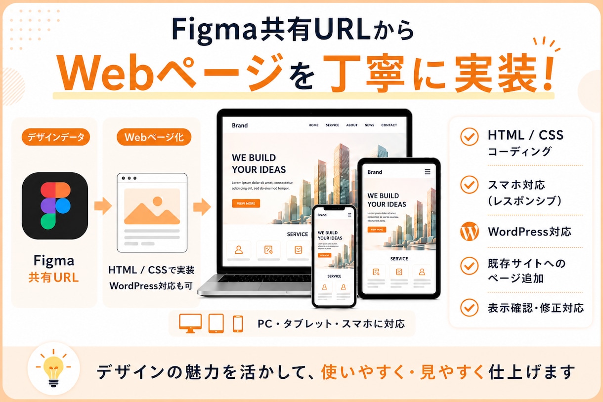 FigmaデザインをWebページ化します HTML/CSS・WordPress対応の丁寧な実装 イメージ2