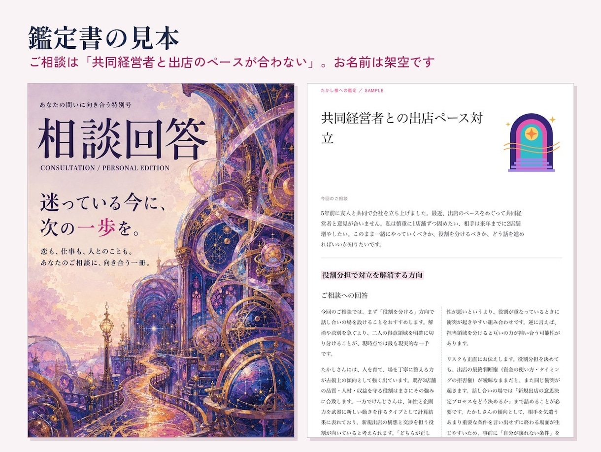 経営者の迷いに、共同経営者との相性ごと答えます 10月末まで2,000円｜独立・出店・役割分担を一冊で イメージ2
