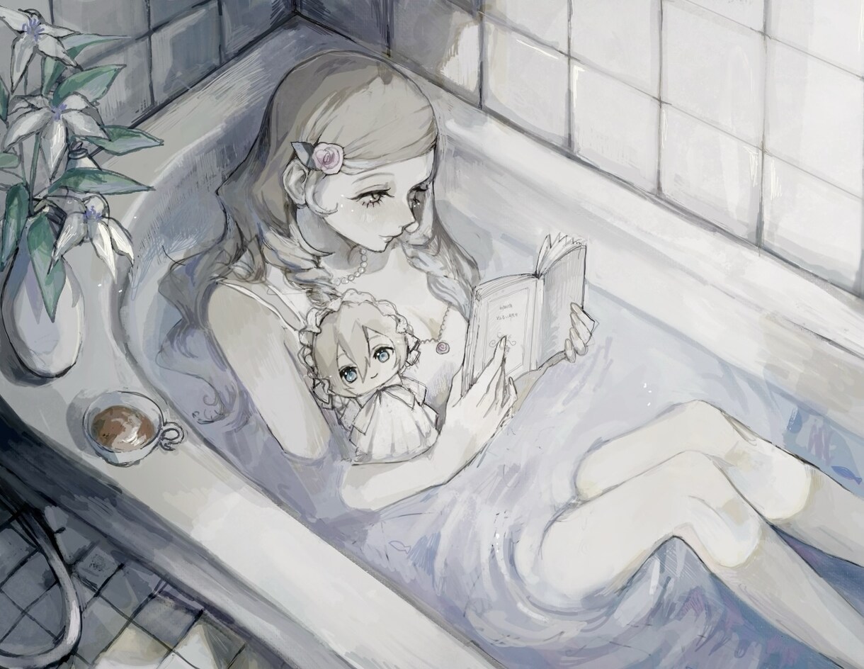 一枚絵・人物／耽美で特別感のある絵を制作します ✩他と被らない“雰囲気“のあるデザインと色使いが得意です✩ イメージ3