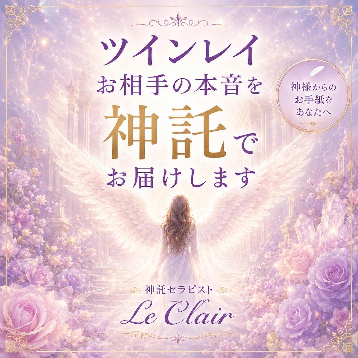 ツインレイ｜お相手の本音を神託で届けます サイレント期間のあなたへ｜著書4冊の神託セラピスト イメージ1