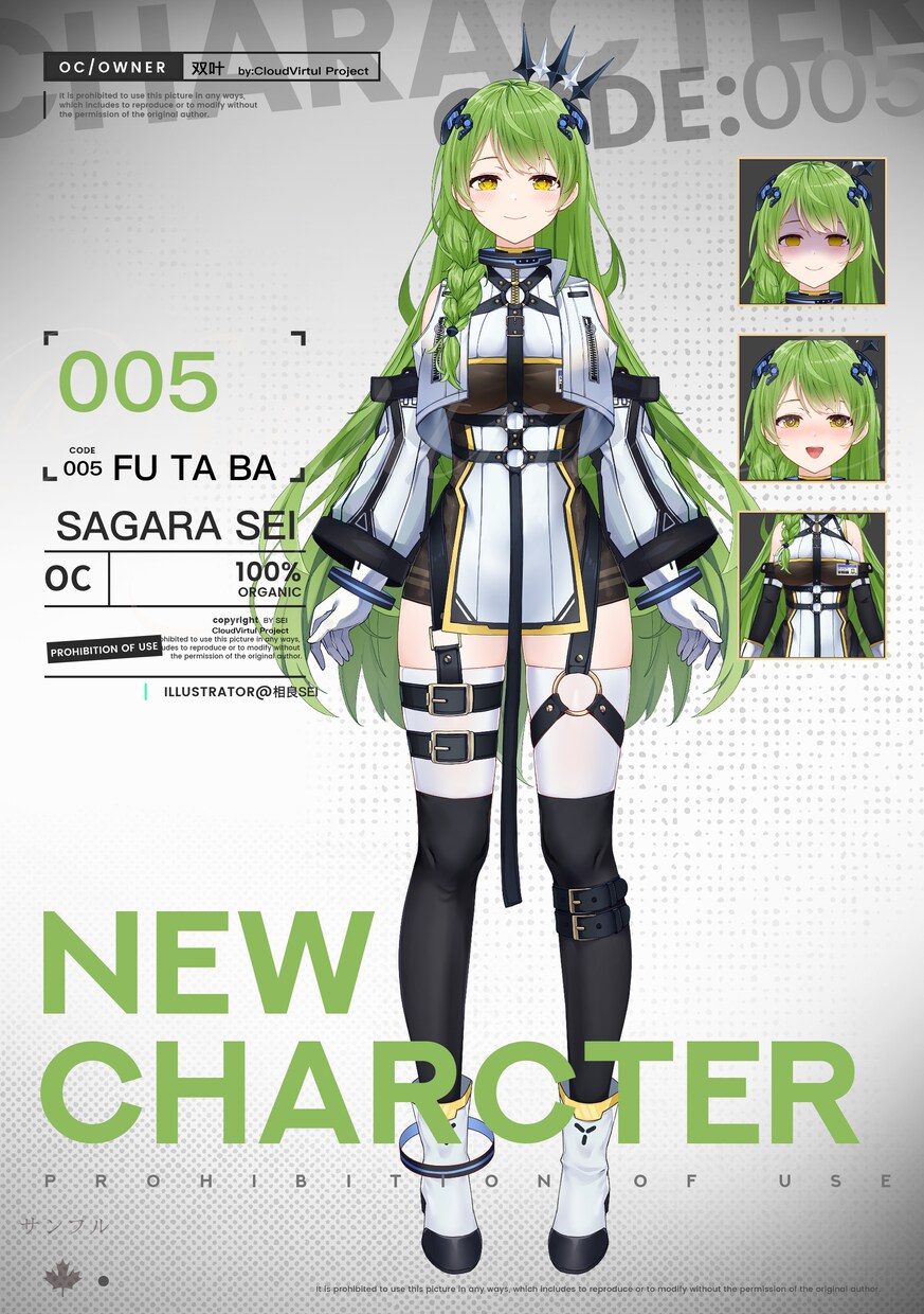 Vtuberキャラデザ・モデリング制作します キャラの立ち絵やVtuber（パーツ分け可，商用可） イメージ5