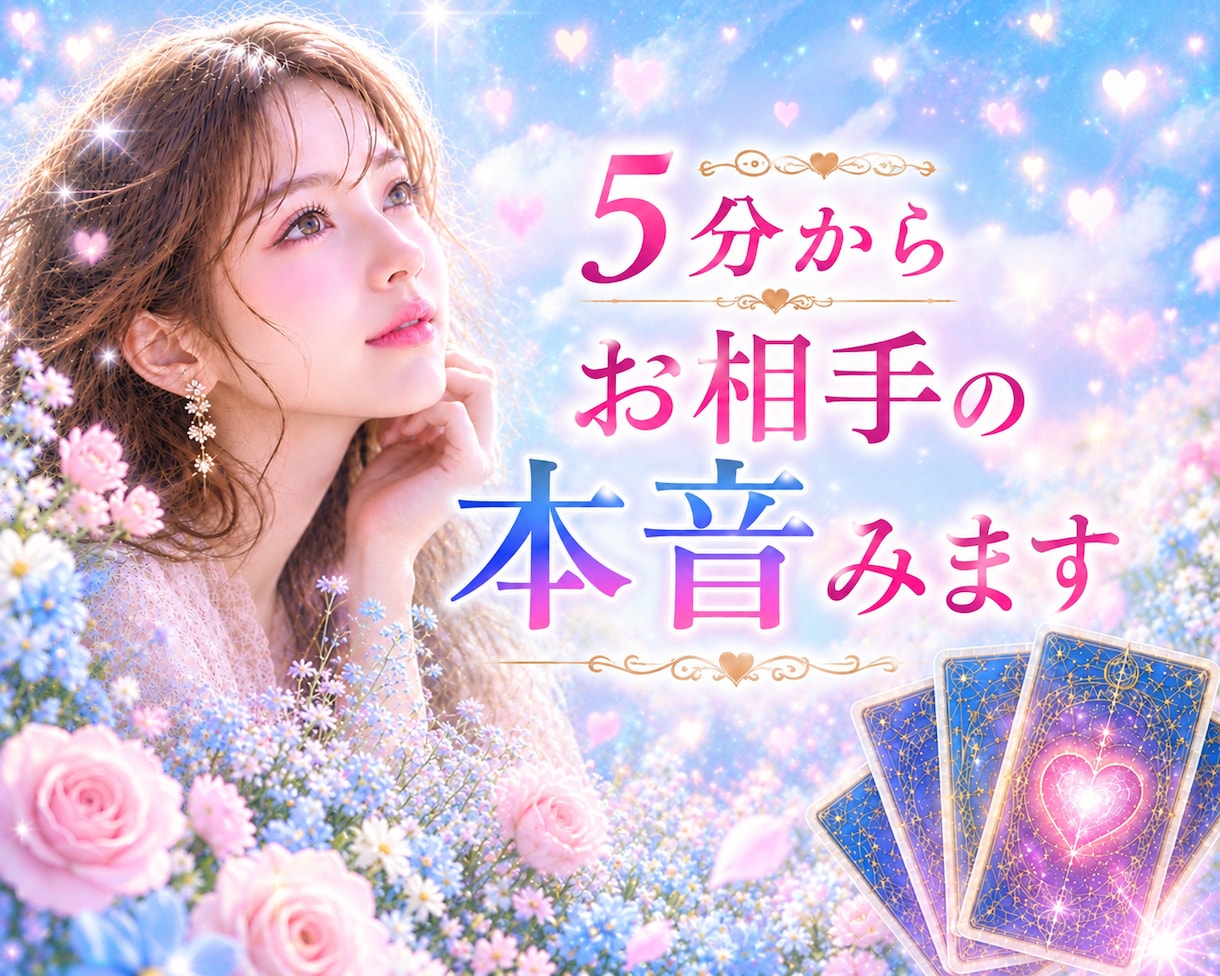 5分からでも深い鑑定✨お相手の本音をお伝えします あの人の気持ち✨✨短時間でも深くみます イメージ1