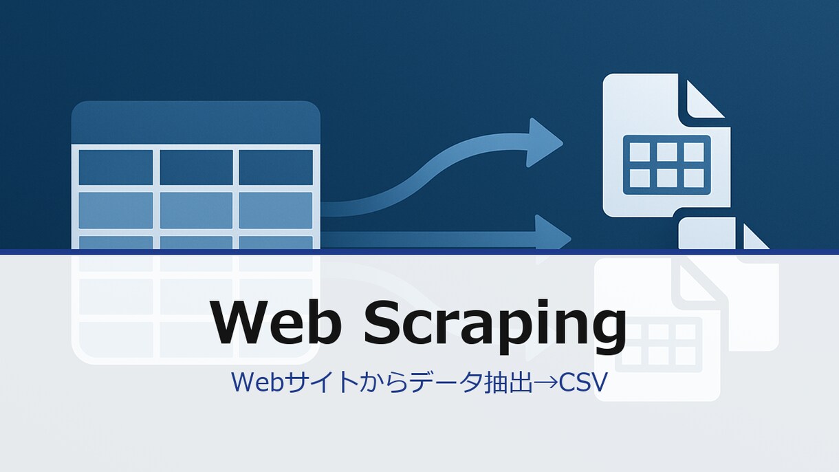 Webサイトのスクレイピング→CSV出力します 指定URL→データ抽出→CSV出力Python構築します イメージ1