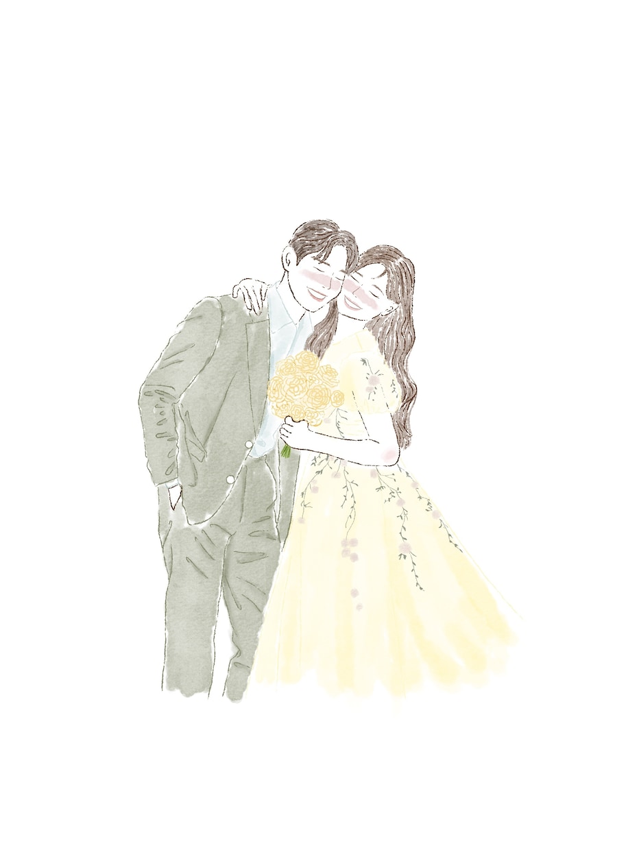 結婚祝いに人気 | 水彩画似顔絵描きます 【イラストオーダー】水彩画風イラスト♡結婚祝いに人気 イメージ6