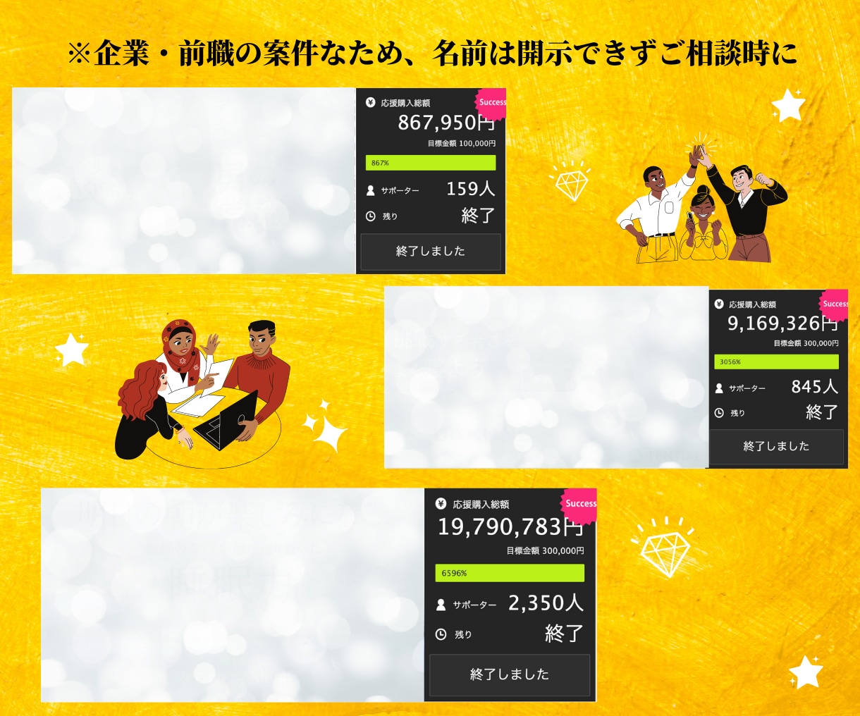1から最後までクラウドファンディングお手伝いします 丸投げも大丈夫。分からない・忙しいあたなへ！ イメージ2